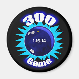 Personalisiertes Bowling 300-Spiel mit Datum, Magnet
