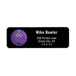 Personalisiertes Bowling-Ball-Adressetikett