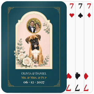 Personalisiertes Boxer-Hochzeitsgeschenk Foto Spielkarten