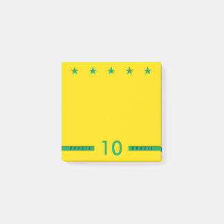 Personalisiertes Brasilien Flaggenfarben Weltmeist Post-it Klebezettel
