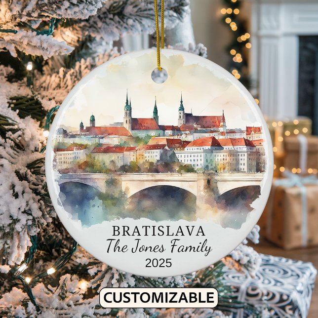 Personalisiertes Bratislava-Ornament, Slowakei-Ges Keramik Ornament (Von Creator hochgeladen)