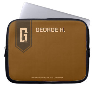 Personalisiertes braunes Notebook für den Menschen Laptopschutzhülle