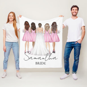 Personalisiertes Braut-Geschenk mit individuellem  Fleecedecke
