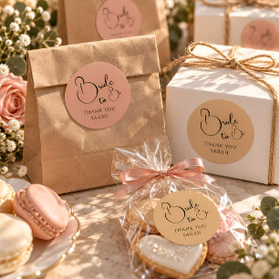 Personalisiertes Braut-zu-Sein-Dankeschön-Geschenk Runder Aufkleber
