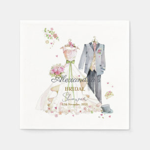 Personalisiertes Brautbad-Hochzeitskleid Serviette