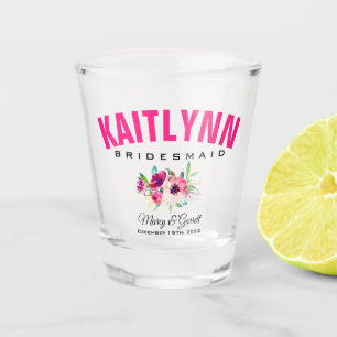 Personalisiertes Brautjungfer Hochzeitsgesellschaf Schnapsglas