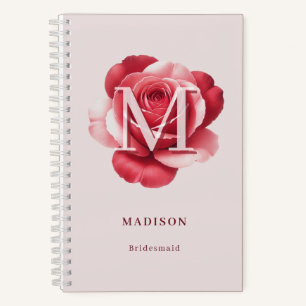 Personalisiertes Brautjungfern-Geschenk Rosen-Noti Notizbuch