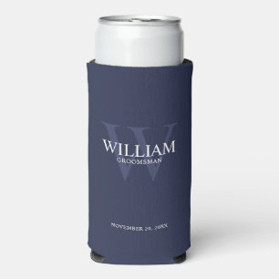 Personalisiertes Brautjunggesellen-Monogramm & Nam Selters Dosenkühler