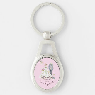 Personalisiertes Brautparty-Brautkleid Schlüsselanhänger