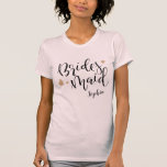 Personalisiertes Brautparty Bridesmaid Shirts<br><div class="desc">Niedliche personalisierte Bridesmaid-Shirts für Brautpartys.</div>