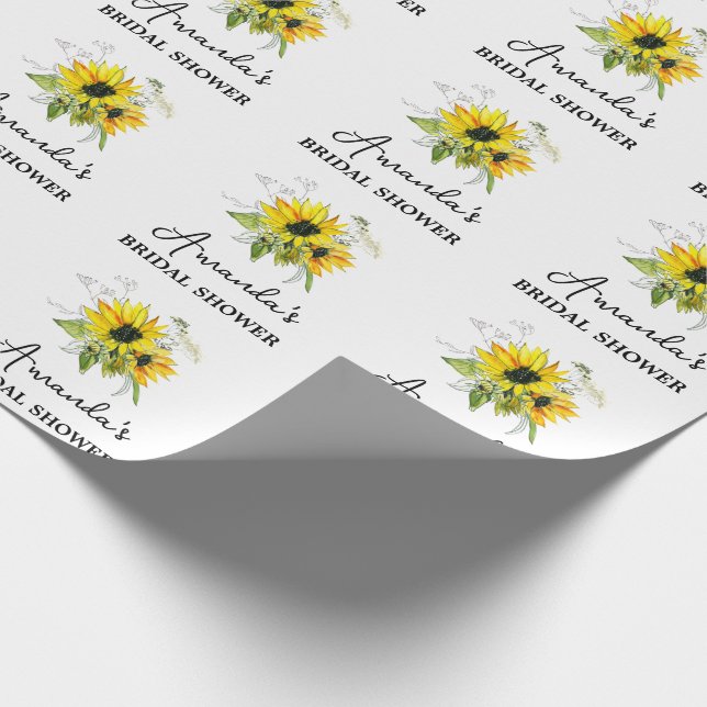 Personalisiertes Brautparty-Geschenkpapier mit flo Geschenkpapier (Ecke)