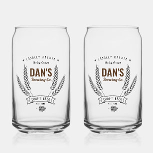 Personalisiertes Brauunternehmen Bierglas Dosenglas