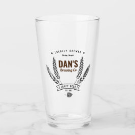 Personalisiertes Brauunternehmen Bierglas Glas