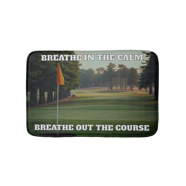 Personalisiertes Breaathe in Breathe Golf Badematte (Vorderseite)