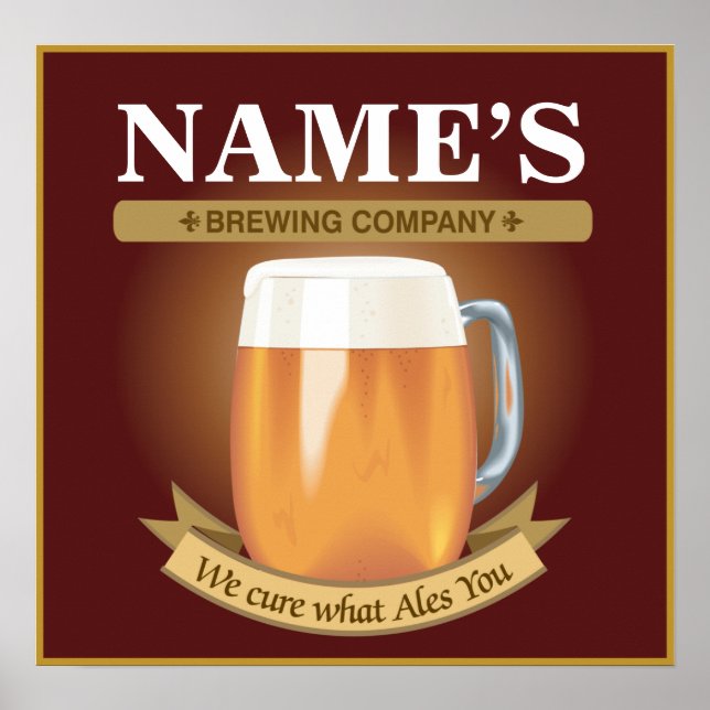Personalisiertes Brew Company Poster (Vorne)