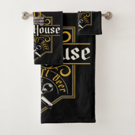 Personalisiertes BrewHouse Best Craft Bier Ale Bar Badhandtuch Set