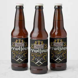 Personalisiertes BrewHouse Best Craft Bier Ale Bar Bierflaschenetikett
