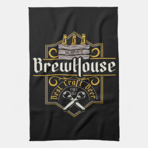Personalisiertes BrewHouse Best Craft Bier Ale Bar Geschirrtuch