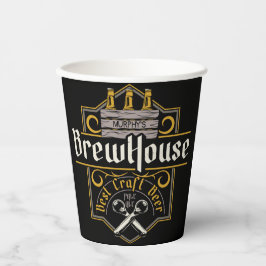 Personalisiertes BrewHouse Best Craft Bier Ale Bar Pappbecher