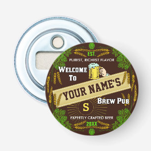Personalisiertes Brewpub Willkommen: Hops Barley B Flaschenöffner