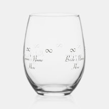 Personalisiertes Bride & Groom-Symbol für Unendlic