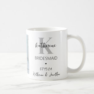 Personalisiertes Bridesmaid-Foto Hochzeitsgeschenk Kaffeetasse