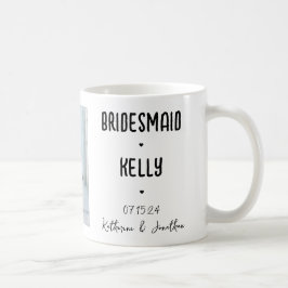 Personalisiertes Bridesmaid-Foto Hochzeitsgeschenk Kaffeetasse