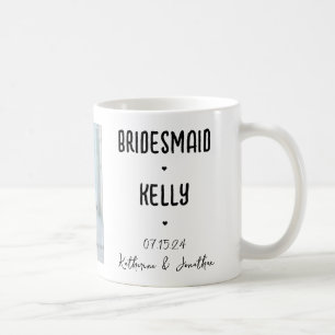Personalisiertes Bridesmaid-Foto Hochzeitsgeschenk Kaffeetasse