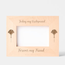 Personalisiertes Bridesmaid-Geschenk (Datum und Na Geätzte Rahmen