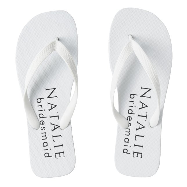 Personalisiertes Bridesmaid-Geschenk Hochzeitsgesc Flip Flops (Fußbett)