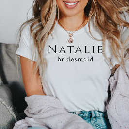 Personalisiertes Bridesmaid-Geschenk Hochzeitsgesc T-Shirt