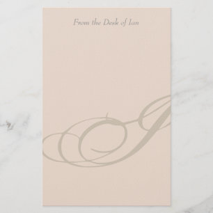 Personalisiertes Briefpapier des Monogramm-I