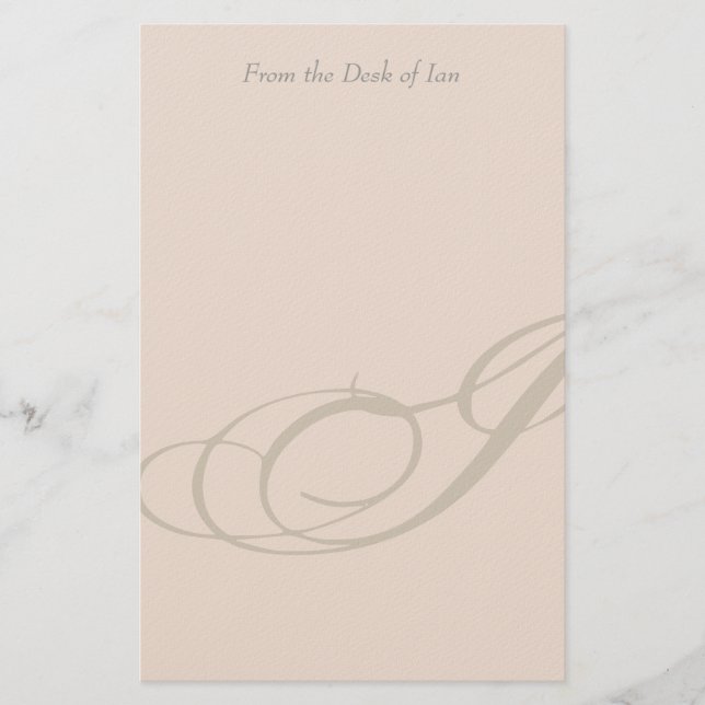 Personalisiertes Briefpapier des Monogramm-I (Vorderseite)