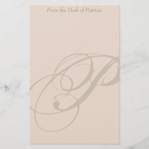 Personalisiertes Briefpapier des Monogramm-P