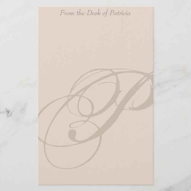 Personalisiertes Briefpapier des Monogramm-P (Vorderseite)