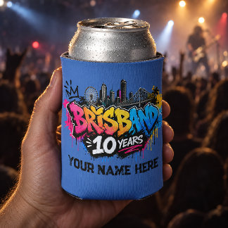 Personalisiertes Brisbane 10 Jahre Dosenkühler