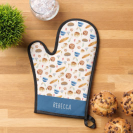 Personalisiertes Brot und Bäckerei Wasserfarben Mu Ofenhandschuh