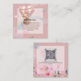 Personalisiertes BUCH für Baby Hot Air Ballon Them Mitteilungskarte