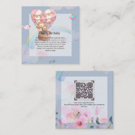 Personalisiertes BUCH für Baby Hot Air Ballon Them Mitteilungskarte