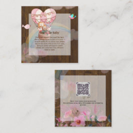 Personalisiertes BUCH für Baby Hot Air Ballon Them Mitteilungskarte