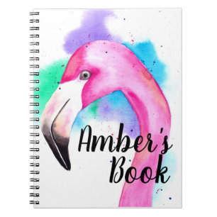 Personalisiertes Buch mit Flamingo Aquarell