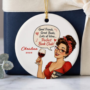 Personalisiertes Buchclub-Ornament-Geschenk Keramik Ornament