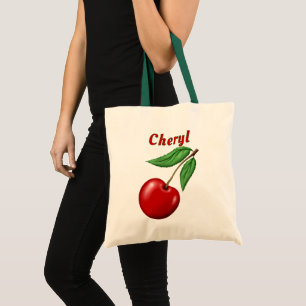 Personalisiertes Budget für Red Cherry Tragetasche