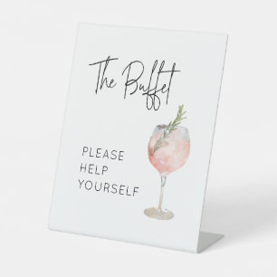 Personalisiertes Buffet-Tafelzeichen für Geburtsta Sockelschild