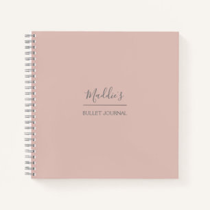 Personalisiertes Bullet Journal Blüte Dotted Notizbuch
