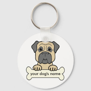 Personalisiertes Bullmastiff Schlüsselanhänger