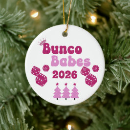Personalisiertes Bunco-Babe-Jahres-Schmuckstück Keramik Ornament