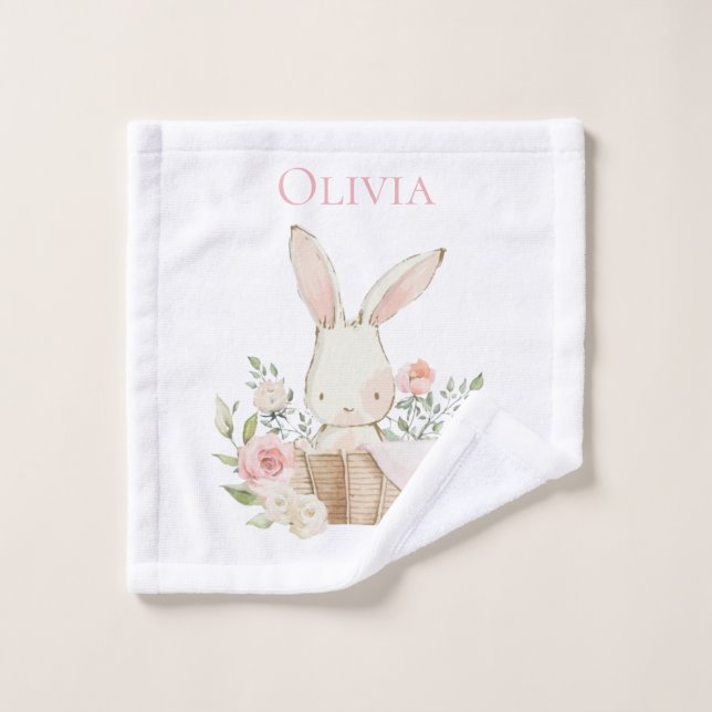 Personalisiertes Bunny Rabbit Waschlappen (Waschlappen)