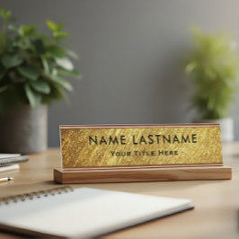 Personalisiertes Büro für Führungskräfte Maßgeschn Schreibtischnamensplakette