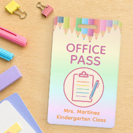 Personalisiertes Büroausweis-Abzeichen für Lehrer Ausweis